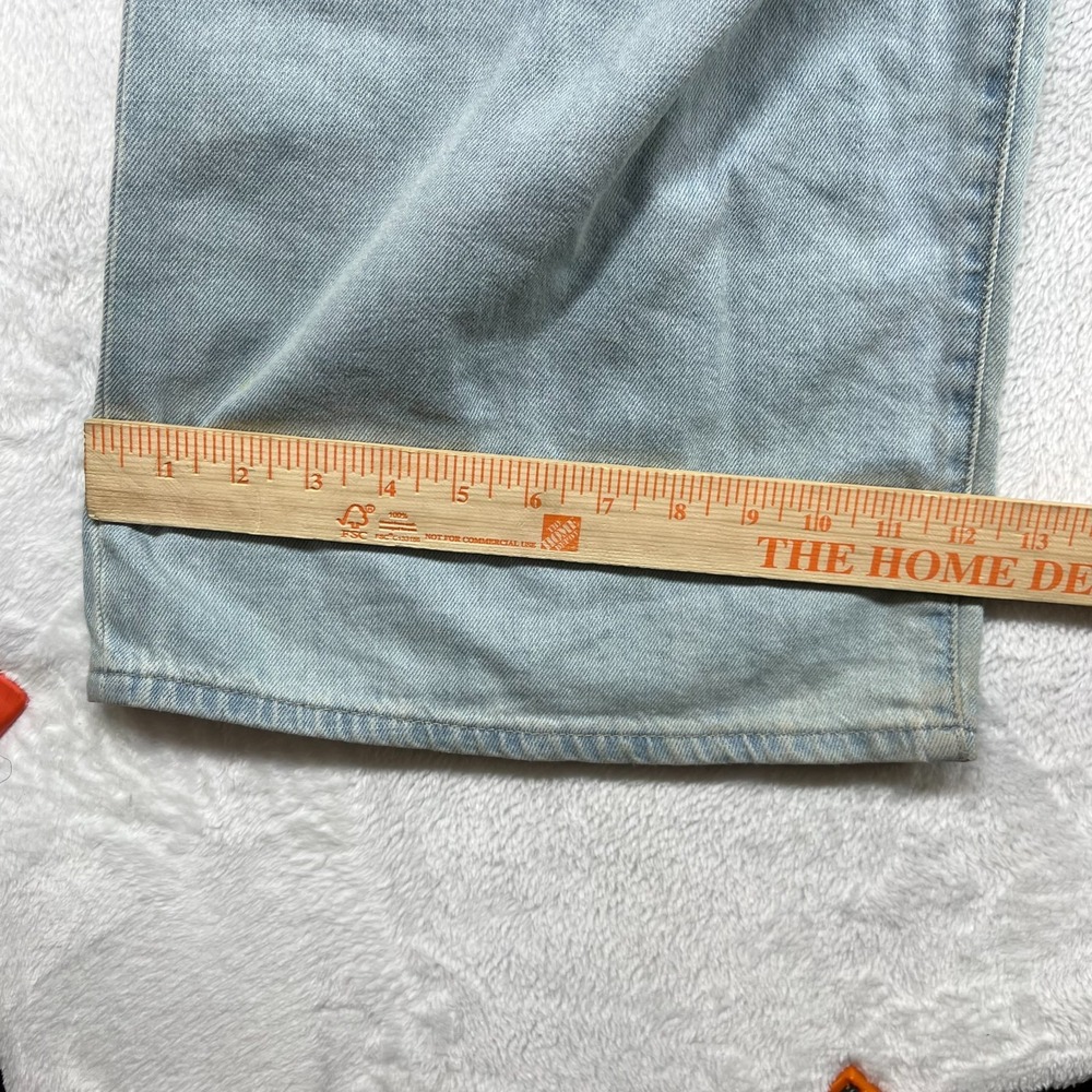 Levi's XL Straight Jeans Women's Blue Denim Pockets Belted Relaxed Baggy - 34X32 - Picture 7 of 14
